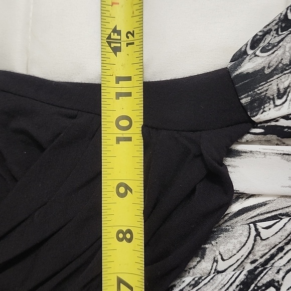Bailey 44 NWOT XS Grumeti River Maxi Dress High Low Black White Graphic Ruched - Picture 13 of 15